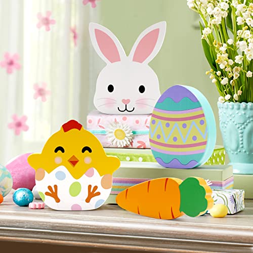 Easter Wood Blocks Spring Decoration