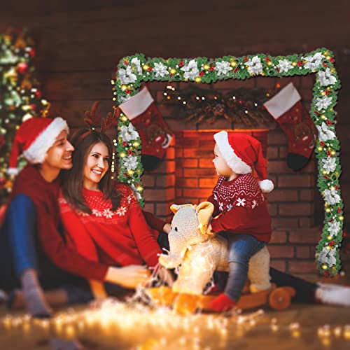 Pre-lit Artificial Christmas Garland Decoration