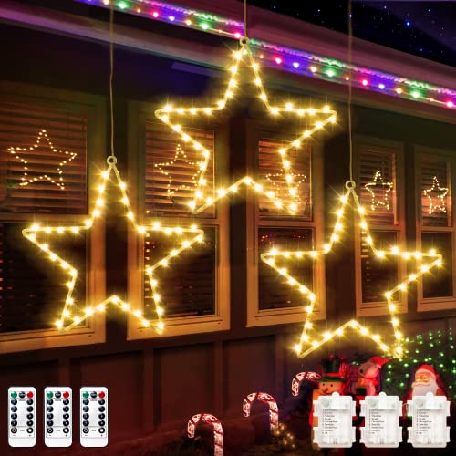 Christmas Window Lights 3 Pack Battery Operated