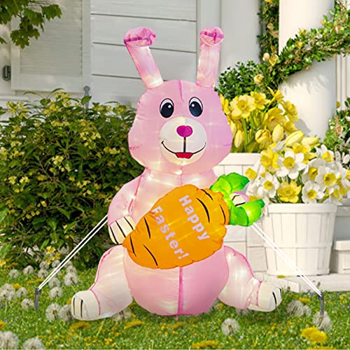 4FT Easter Inflatable Bunny w/ Build-in 150 LEDs