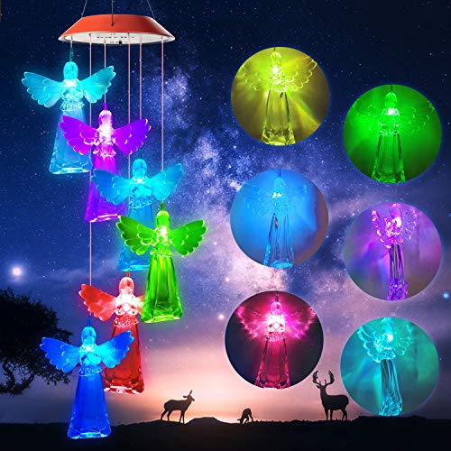 Angel String Light red top Gardening Light up Wind Chimes