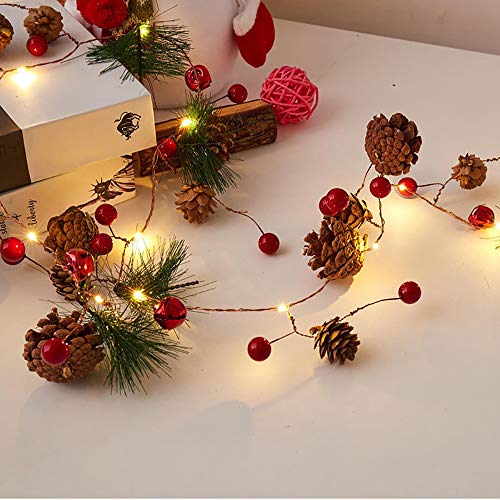 Christmas Pine Cone Light String Decoration