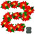 7 FT Christmas Poinsettia Flowers Garland Decoration