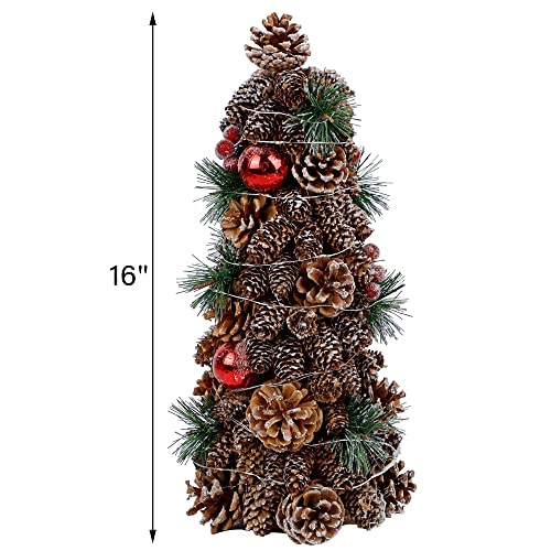 16 Inch Pre-Lit Table Top Christmas Tree Decoration