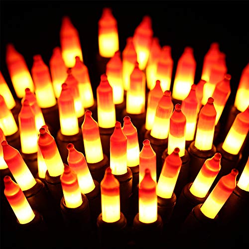 Halloween String Lights - 24ft 100  Orange&Yellow Mini Bulbs
