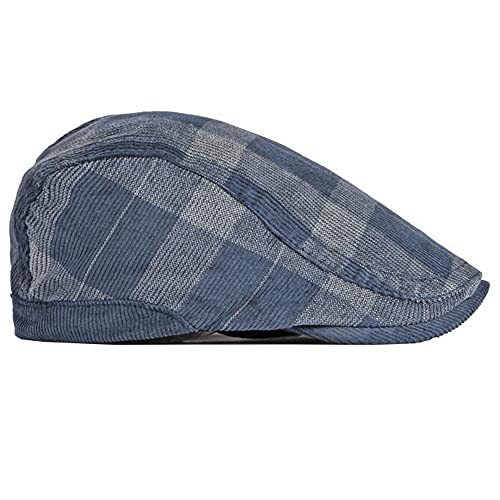 2 Pack Men's Cotton Flat Cap Ivy Gatsby Newsboy Hat (M)