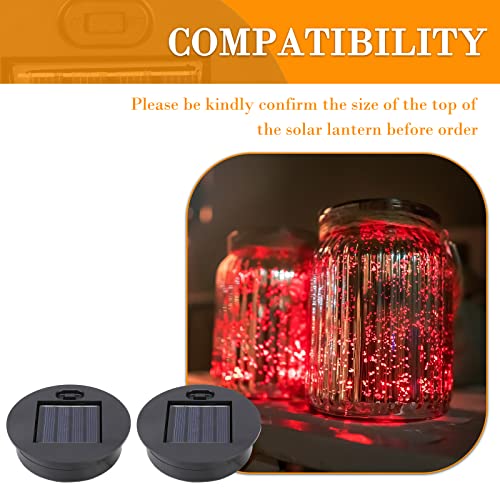 2 Pack,20 LED Solar Mercury Glass Mason Jar Hanging  Christmas Lights