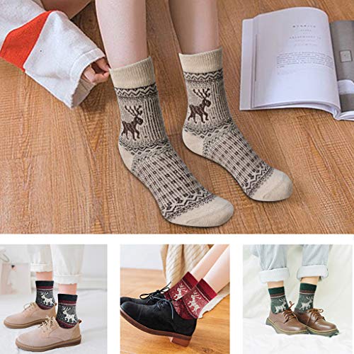 Cozy & Warm Thick Soft Wool Christmas Gift Winter Socks for Women