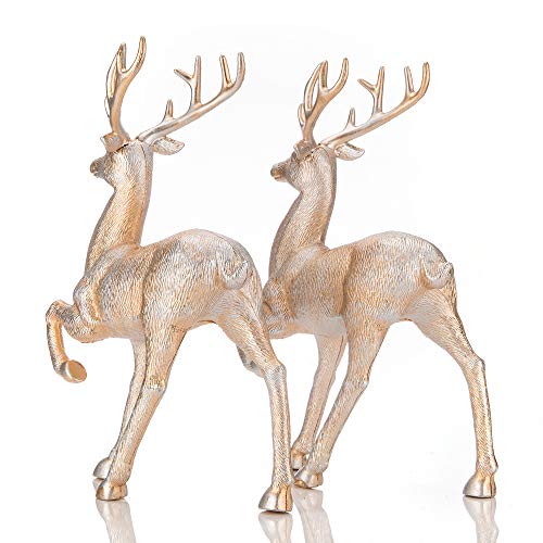 2 Pcs Glitter Reindeer Christmas Decoration