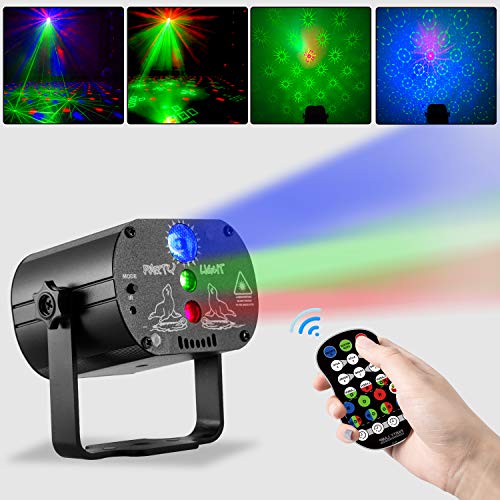 RGB LED 2 in 1 DJ Disco Lights Sound Activated w/ Strobe Flash Effects