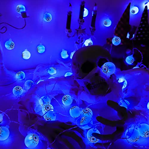 [ 8 Modes & Timer ] 29.5 Ft 60 LED Halloween Eyeball String Lights