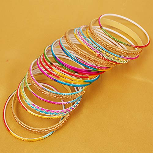 24 Set Gorgeous Rainbow Indian Bollywood Colorful Bangle Bracelet Collection