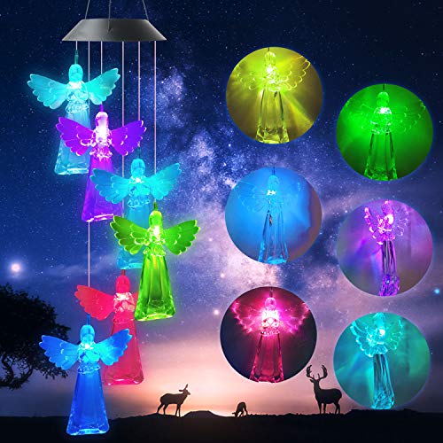 Angel String Light red top Gardening Light up Wind Chimes