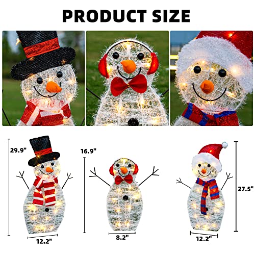 55 L Lighted Snowman Family Christmas Decoration