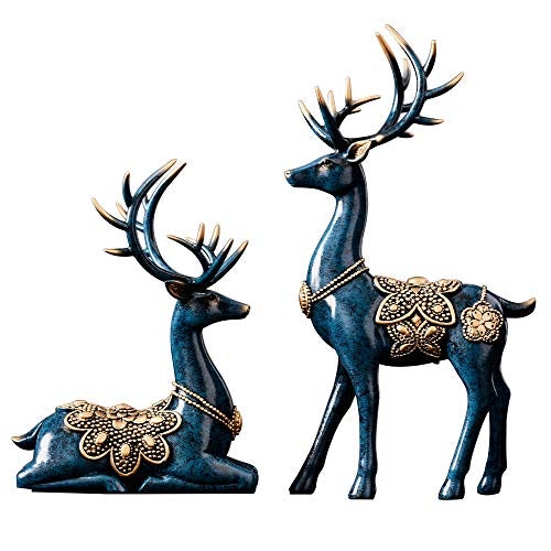 2pcs Modern 11.4" Large Deer Decoration Sculptures