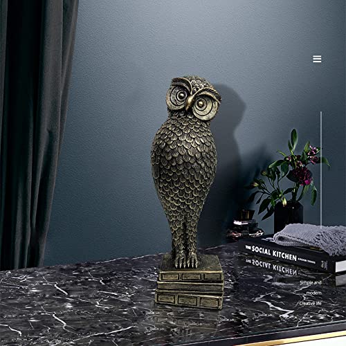 13.5" Bronze  Owl Statue Home Decoration Accent