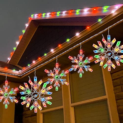 100 Count 8.5FT Connectable Christmas Snowflake Lights