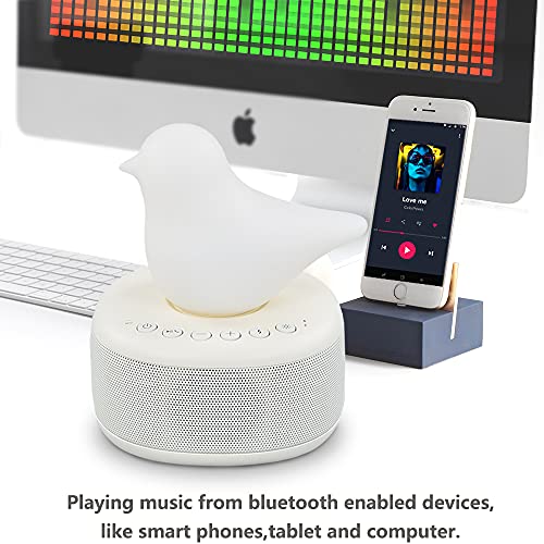 Cute Bluetooth Bird Bedside Lamp w/ Wireless Speaker & Microphone