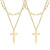 2 Pack Layered Cross Necklace for Men/Women