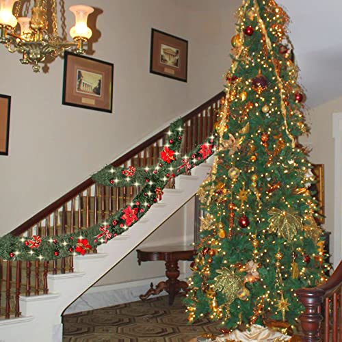 9Ft Christmas Garland with Lights