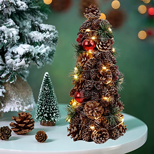 16 Inch Pre-Lit Table Top Christmas Tree Decoration