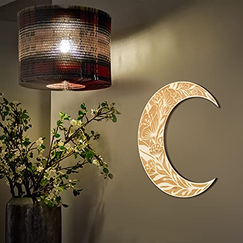 Rustic Moon Phase Bohemian Wall Art Nordic Wood Aesthetic Home Decoration