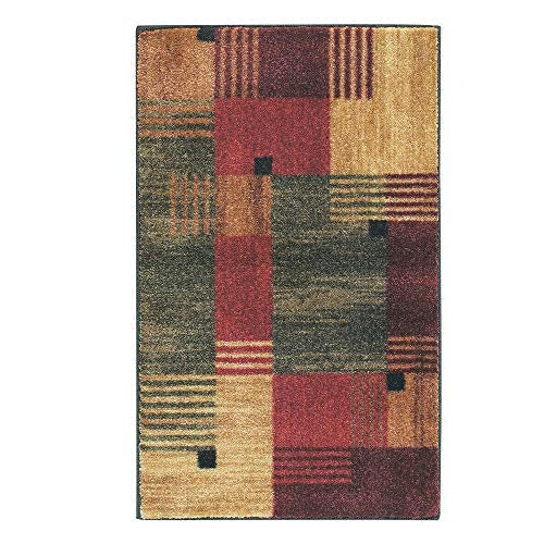 New Wave Alliance Geometric Area Rug, Tan/Red/Green