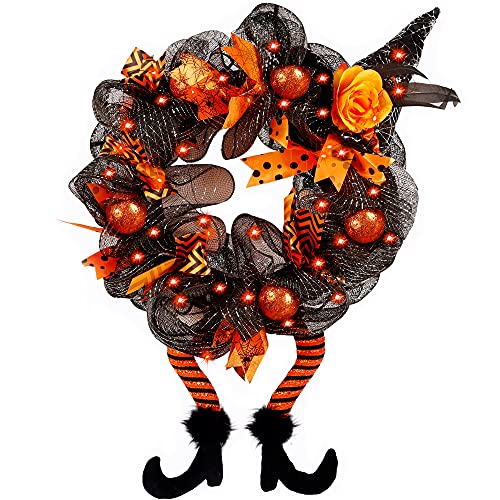 Halloween Wreaths w/ 30 LEDs for Home Decoration