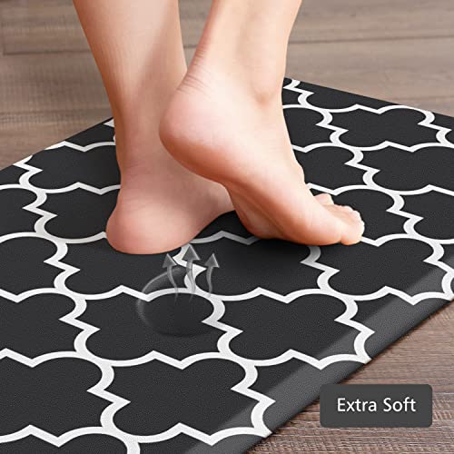 [2 PCS] Cushioned Anti-Fatigue Kitchen Rug, Waterproof Non-Slip