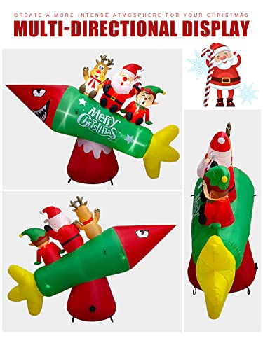 6Ft Christmas Inflatables  Santa Claus Reindeers Elf  w/ LEDs