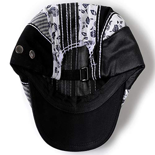 Men Beret Hat Cotton Buckle Adjustable Newsboy Hats Cabbie Gatsby Cap