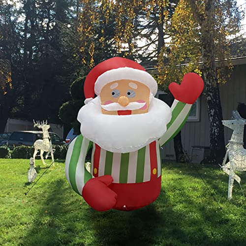 Christmas Inflatable 4 FT Santa Claus in Shirt with Built-in LEDs