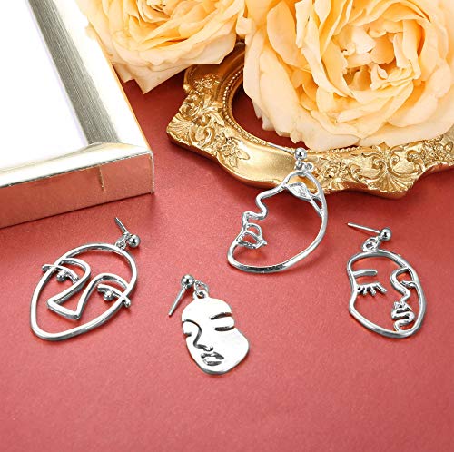 9 Pairs Face Hand Earrings for Women