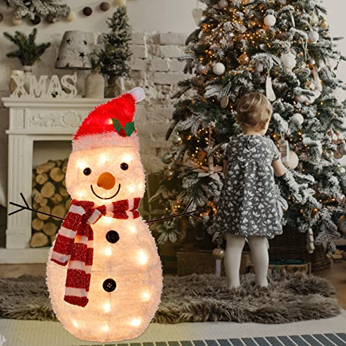 22 Inch Pre-Lit Light Up Penguin/Snowman Christmas Decoration