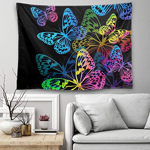 Wall Tapestry for Home  Decoration- Fairy Tale Forest- Butterfly- Tie Dye- 80x60 inches