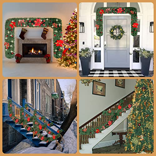 9Ft Christmas Garland with Lights