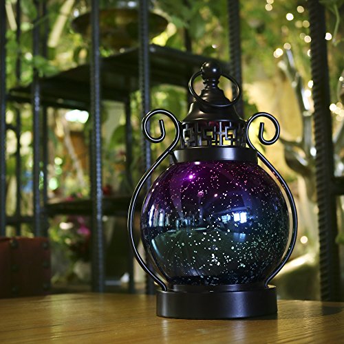 Color Changing Hanging Moroccan Lanterns w/ 2 Timer Modes, Battery Operated