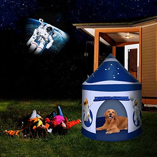 Rocket Ship Pop Up Playhouse Tent Space Toys Included Space Projector