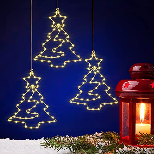 3PCS 55LEDs Christmas Window Hanging Lights Decoration