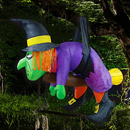 4 FT Tall Halloween Inflatable Witch w/ LED