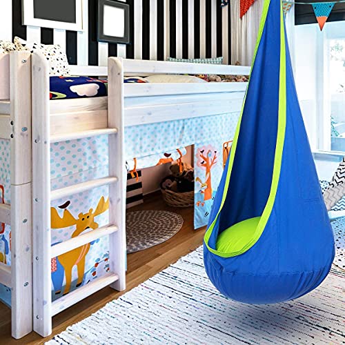 Hanging Hammock Chair with Inflatable Pillow- Max 176 LBs