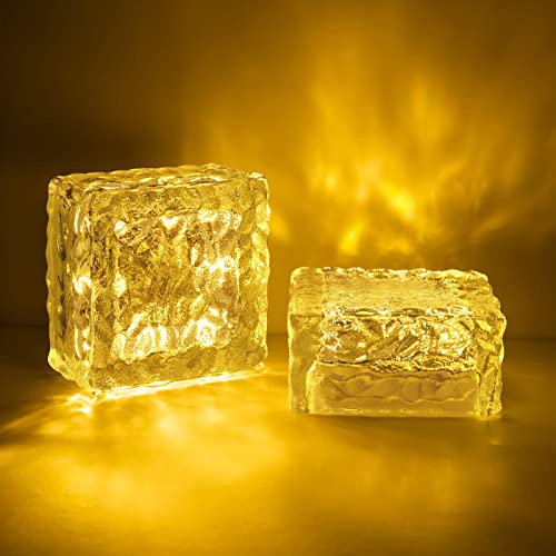 2 Pack Christmas Solar Lantern/Bricks, ( Warm Light )