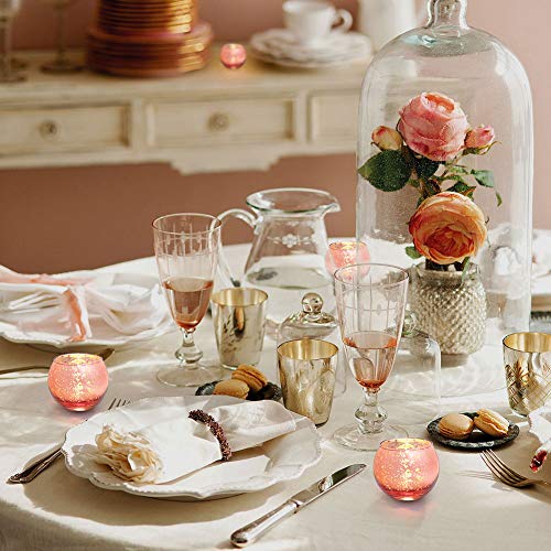 Candle Holders Set of 12 - Mercury Glass Votives Tealight Holder