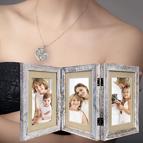 Picture Frame w/ Mat for 5x7 Picture including Poems Prints & Necklace-Gift for Mothers Day/Birthday