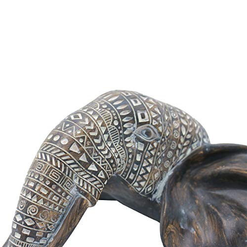 11" Carved African Elephant Wall Bust Sculpture