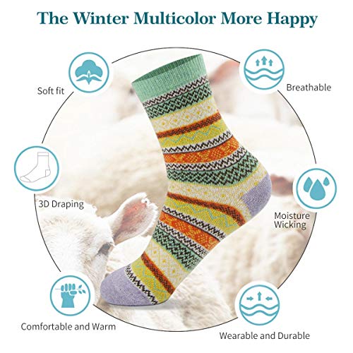 Cozy & Warm Thick Soft Wool Christmas Gift Winter Socks for Women