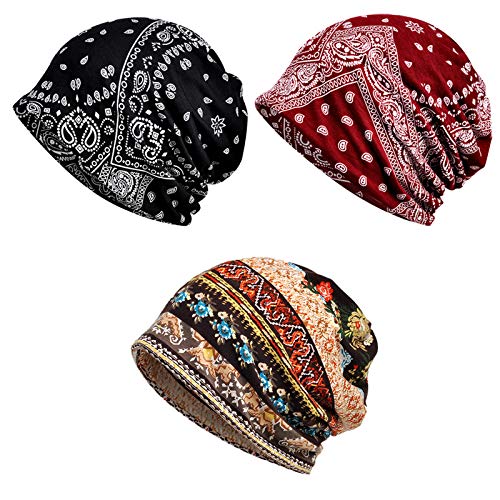 4 PCS Women Baggy Slouchy Beanie Chemo Hat Cap