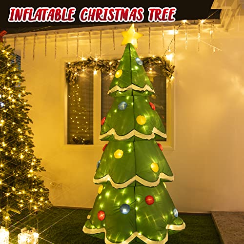 7Ft Inflatable Christmas Tree w/ LED Yard Decoration