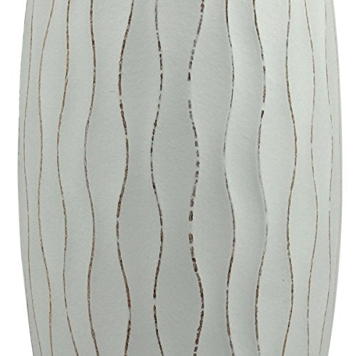 Beach Nostalgia Weathered Pale Ocean Wood Vase, Light Blue