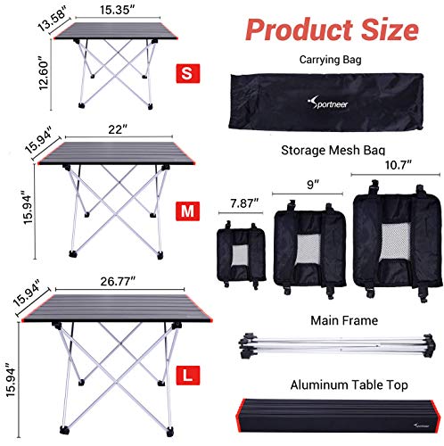 Camping/Beach Table w/ Mesh Storage Bag